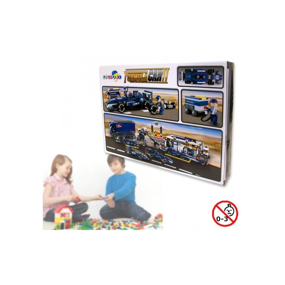 Jeu de construction - FORMULE 1 - 195 piéces à assembler -3 personnages avec la station essence - M38-B0351