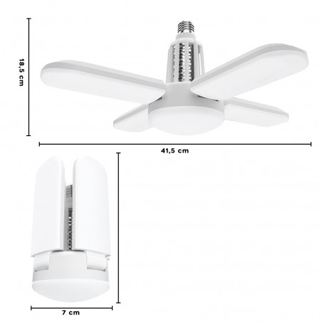 Lampe anti-moustiques multifonction 091671 Ampoule de ventilateur LED UV pliante