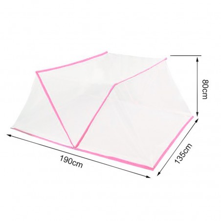 103370 Moustiquaire pour lit nylon maille hexagonale pliante Taille M 190x135cm