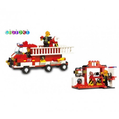 Jeu de construction - Pompiers - 190 piéces à assembler - 2 personnages avec le camion et la grande échelle - M38-B3000 Jeu de construction - Pompiers - 190 piéces à assembler - 2 personnages avec le camion et la grande échelle - M38-B3000