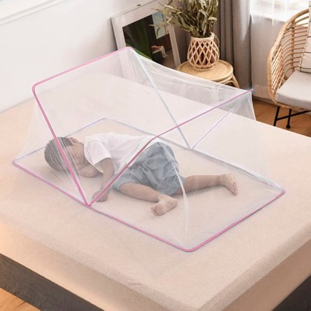 103363 Moustiquaire pour lit nylon filet hexagonal pliable Taille S 190x100cm