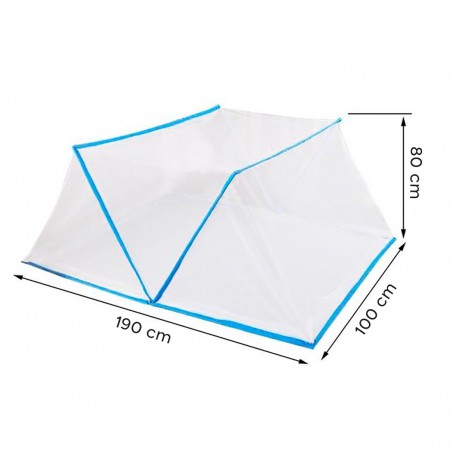 103363 Moustiquaire pour lit nylon filet hexagonal pliable Taille S 190x100cm