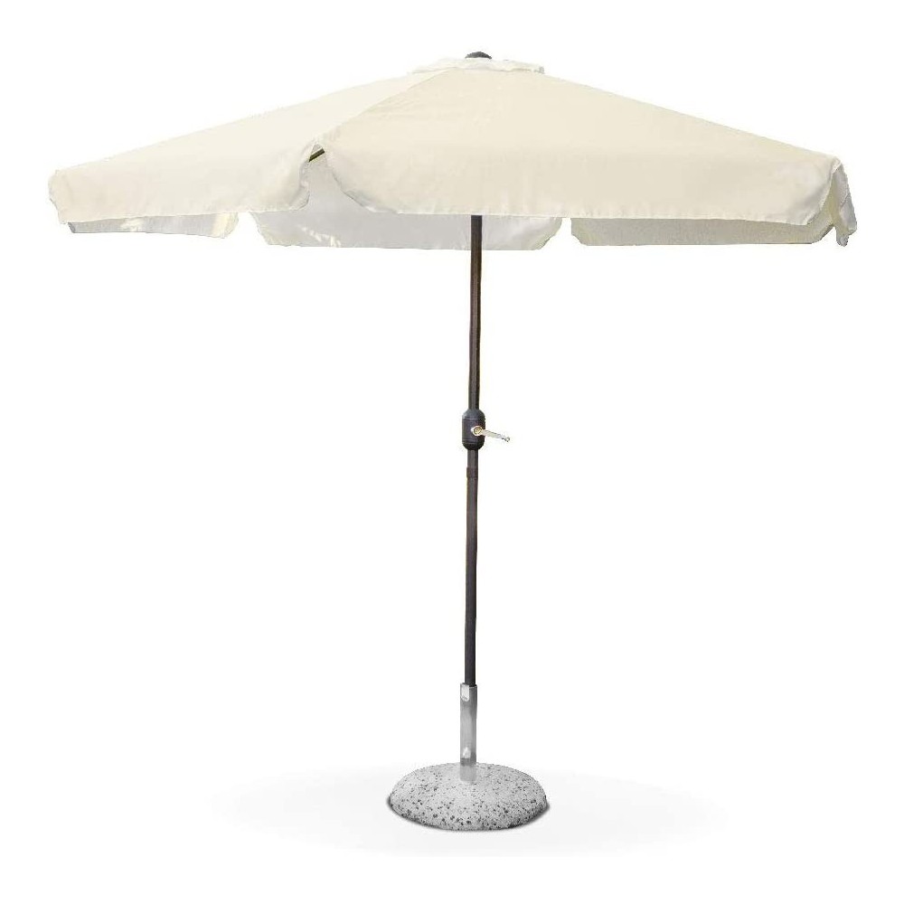 Parasol rond SOLARA poteau central et 6...