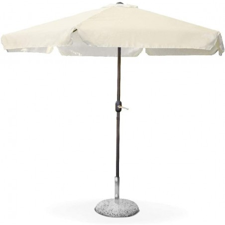 Parasol rond SOLARA poteau central et 6 baleines 2,7 m Salon de Jardin