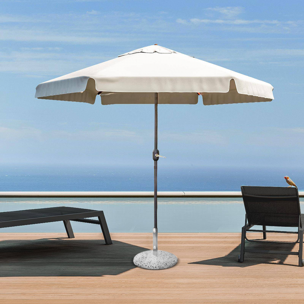 Parasol rond SOLARA poteau central et 6...