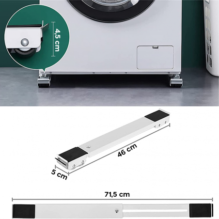 Barres transport pour appareils électroménagers 21171 roulettes Capacité 300Kg