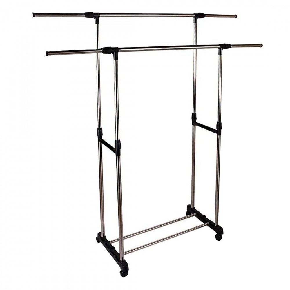 Portemanteau à double barre 157932 en acier...