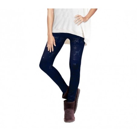 Pack de 4 leggings FANTASY NORDIQUE - différentes couleurs - en peluche - Mode hiver de femme 