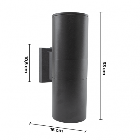 Applique murale LED 870182 Lampe d'extérieur au design moderne en aluminium noir