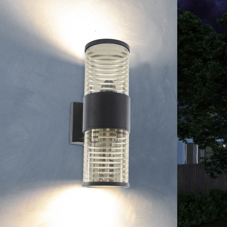 Applique murale LED 870229 Lampe d'extérieur 33cm IP65 double émission lumineuse