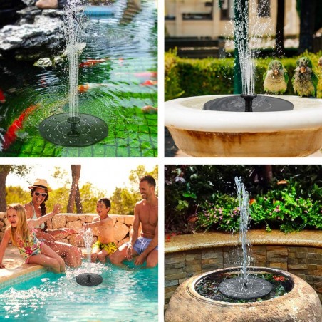 Fontaine de recharge solaire 292586 Pompe avec bassin et bec flottant décoratif