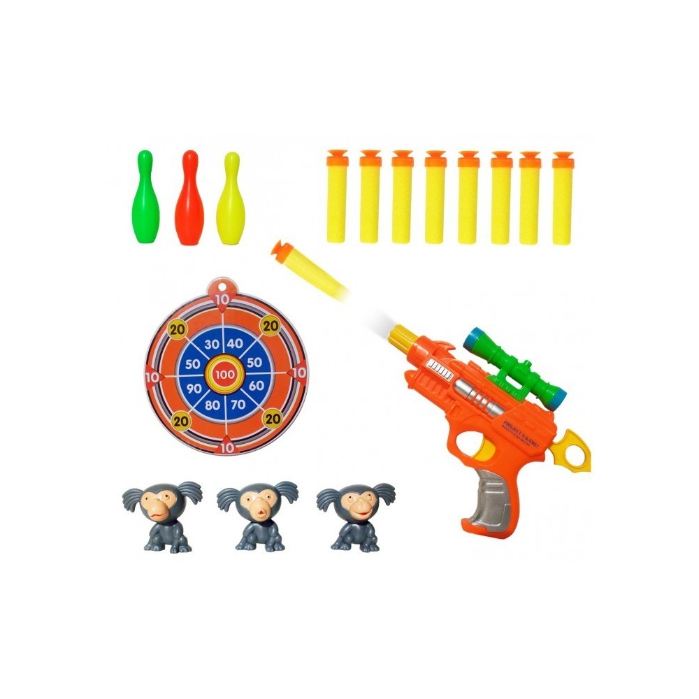 Jeu Enfant - Pistolet - Gun (comprend des balles et la cible)2913 -