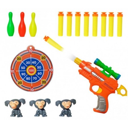 Jeu Enfant - Pistolet - Gun (comprend des balles et la cible)2913 -
