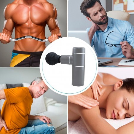 63009 Pistolet de massage à percussion portable rechargeable avec 4 vitesses