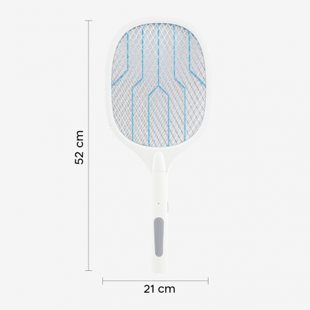 098224 Raquette électrique anti-insectes rechargeable anti moustique lumière UV