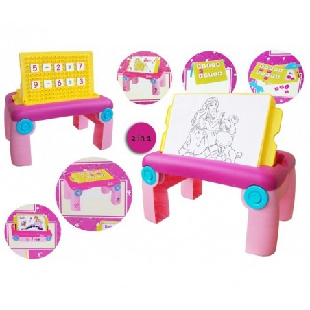 Table multifonctions (dessin + maths) BARBIE 2119 rose - jouets pour les garçons et les filles - stimulation et d'apprentissage Table multifonctions (dessin + maths) BARBIE 2119 rose - jouets pour les garçons et les filles - stimulation et d'apprentissage