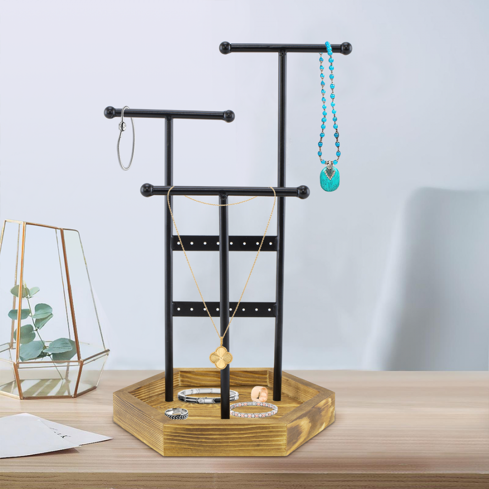 Boîte bijoux plateau bois bijoux présentoirs...