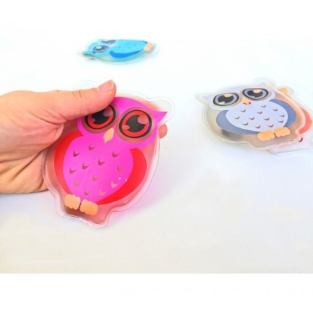 Mini bouillotte - de poche - Fantaisie HIBOU - chauffage rapide