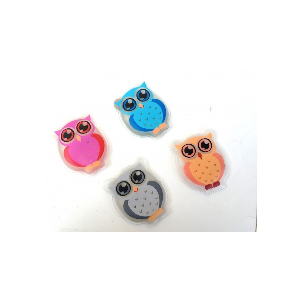 Mini bouillotte - de poche - Fantaisie HIBOU - chauffage rapide