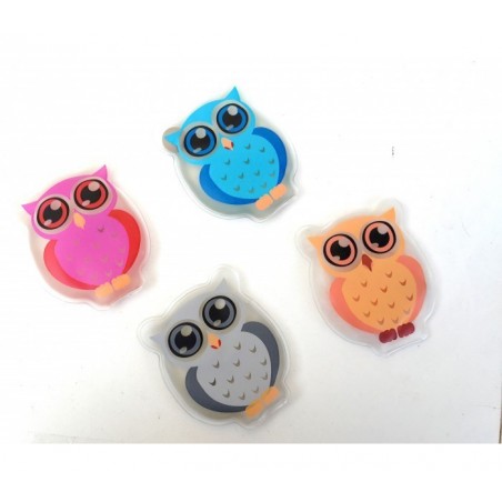 Mini bouillotte - de poche - Fantaisie HIBOU - chauffage rapide