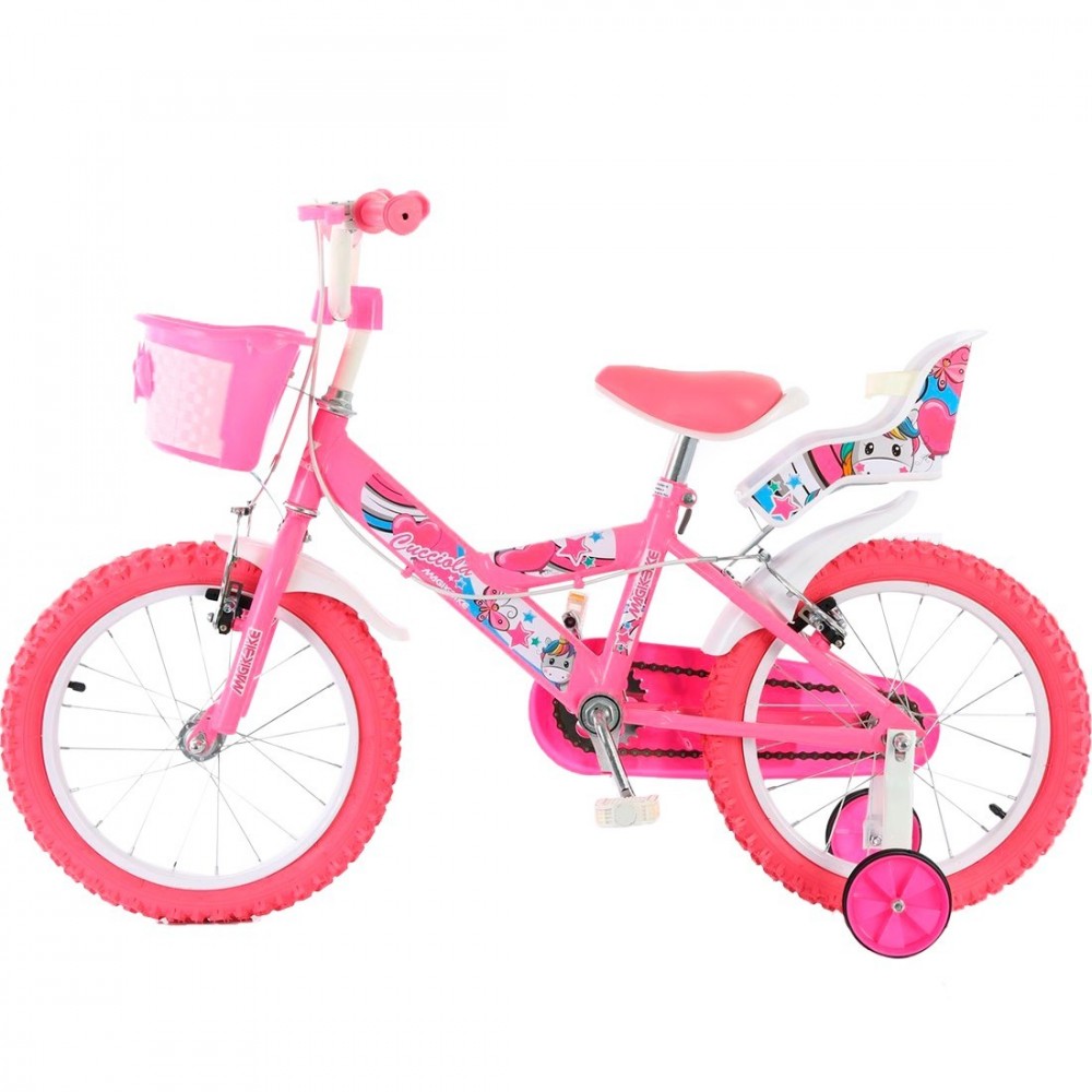 Vélo Magic girl Taille 16" UNICORN line âge 5-7 ans roues et panier