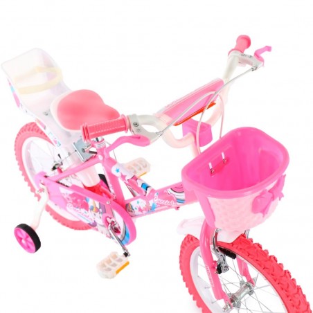 Vélo Magic girl Taille 16" UNICORN line âge 5-7 ans roues et panier