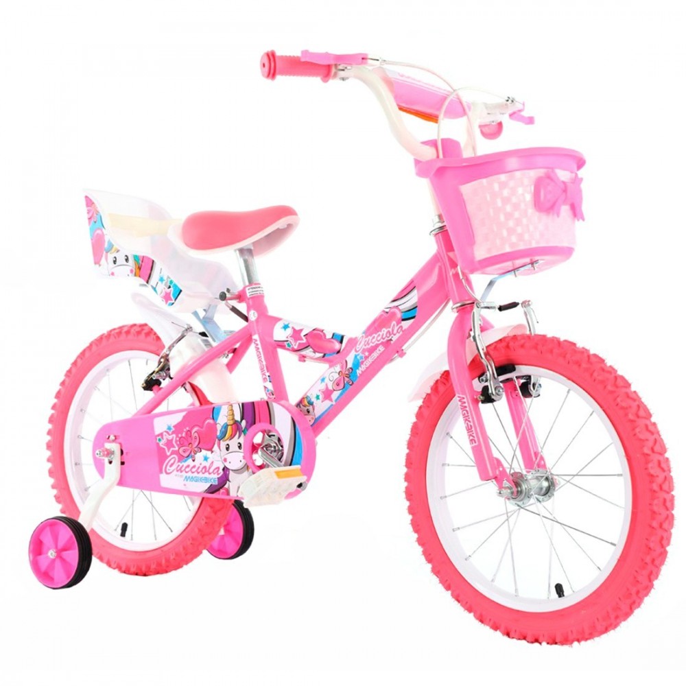 Vélo Magic Girl taille 12" UNICORN Line Age 3-5 ans roues et panier