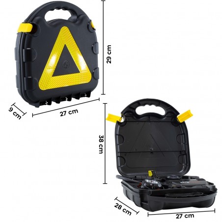 Kit compresseur d'air de voiture 12V Kit triangulaire d'urgence et étui 260 PSI