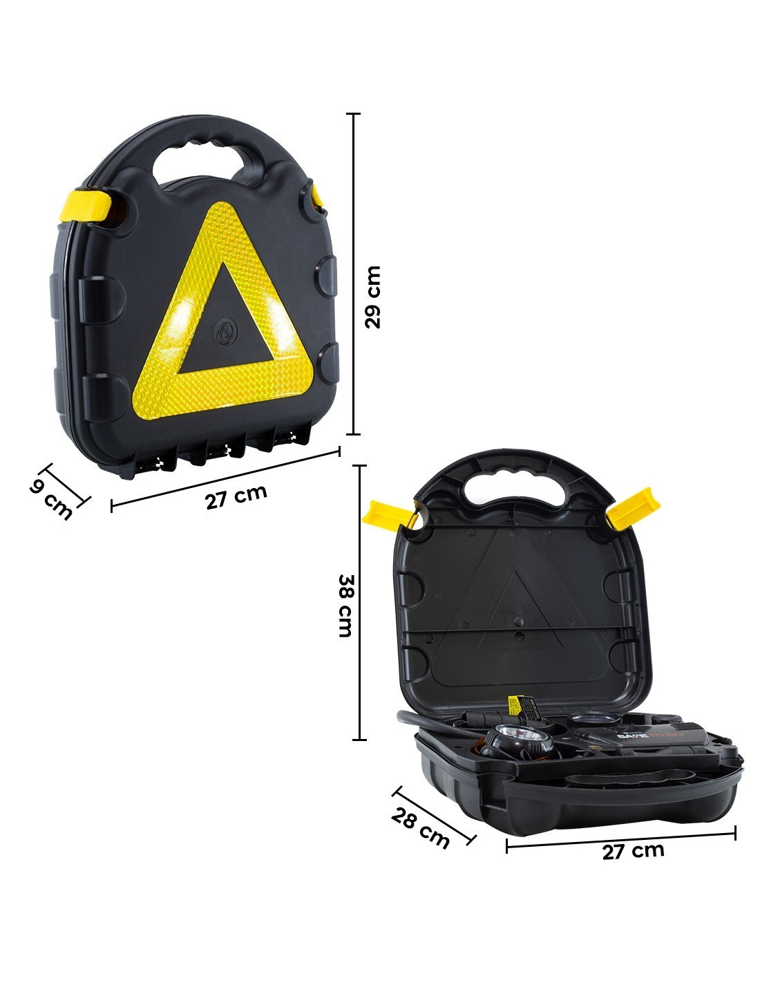 Kit compresseur d'air de voiture 12V Kit triangulaire d'urgence et étui 260  PSI