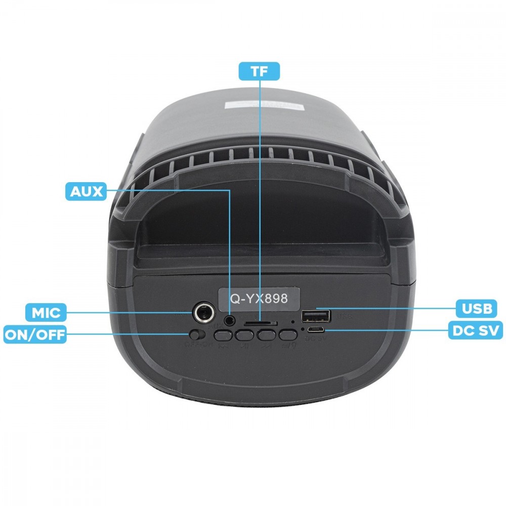 Haut-parleur bluetooth karaoké sans fil avec...