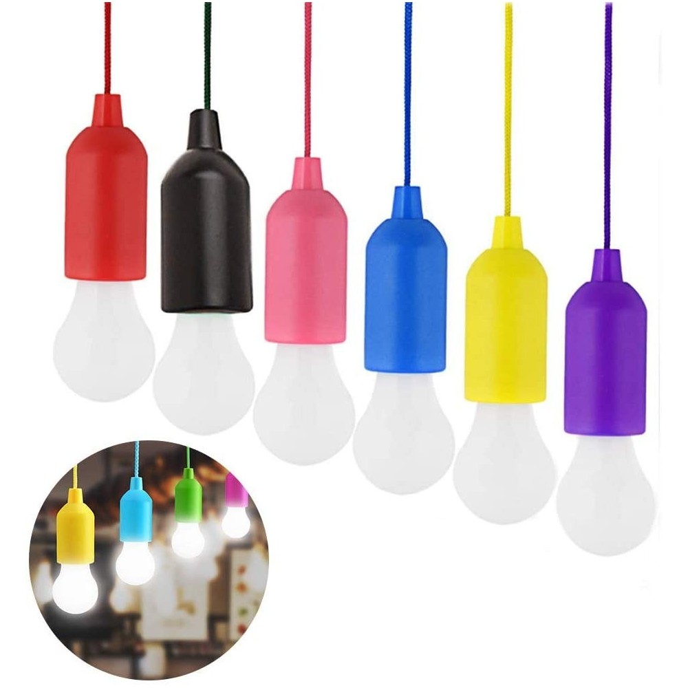 881609 Pack 4 ampoules LED colorées à piles pour décoration de la maison jardin