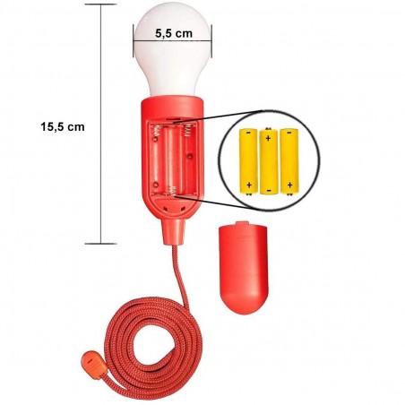 881609 Pack 4 ampoules LED colorées à piles pour décoration de la maison jardin