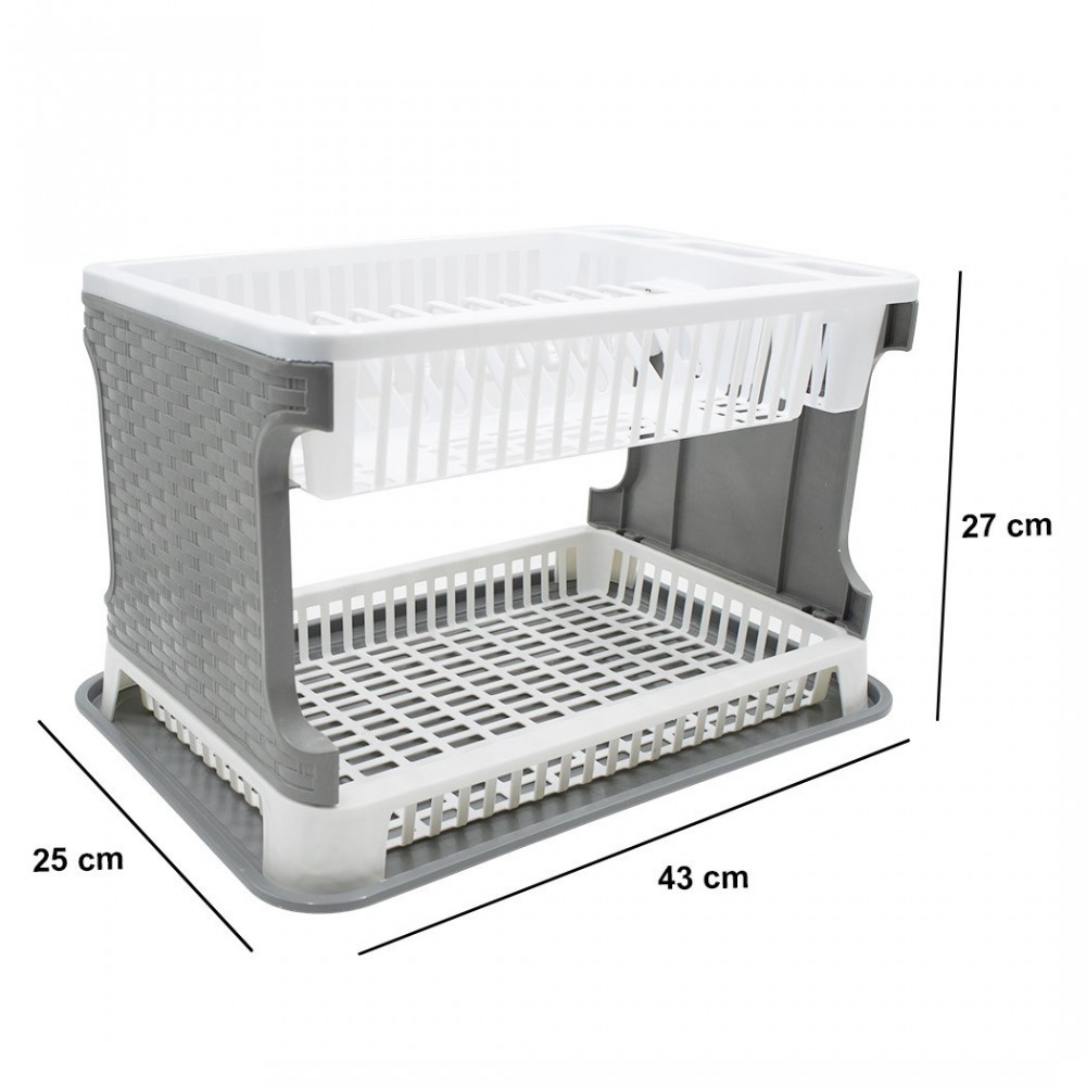 26029 Égouttoir à vaisselle en plastique rotin...