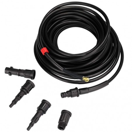 Mini sonde de purge 15m déboucheur haute pression et 4 adaptateurs anti-pliure