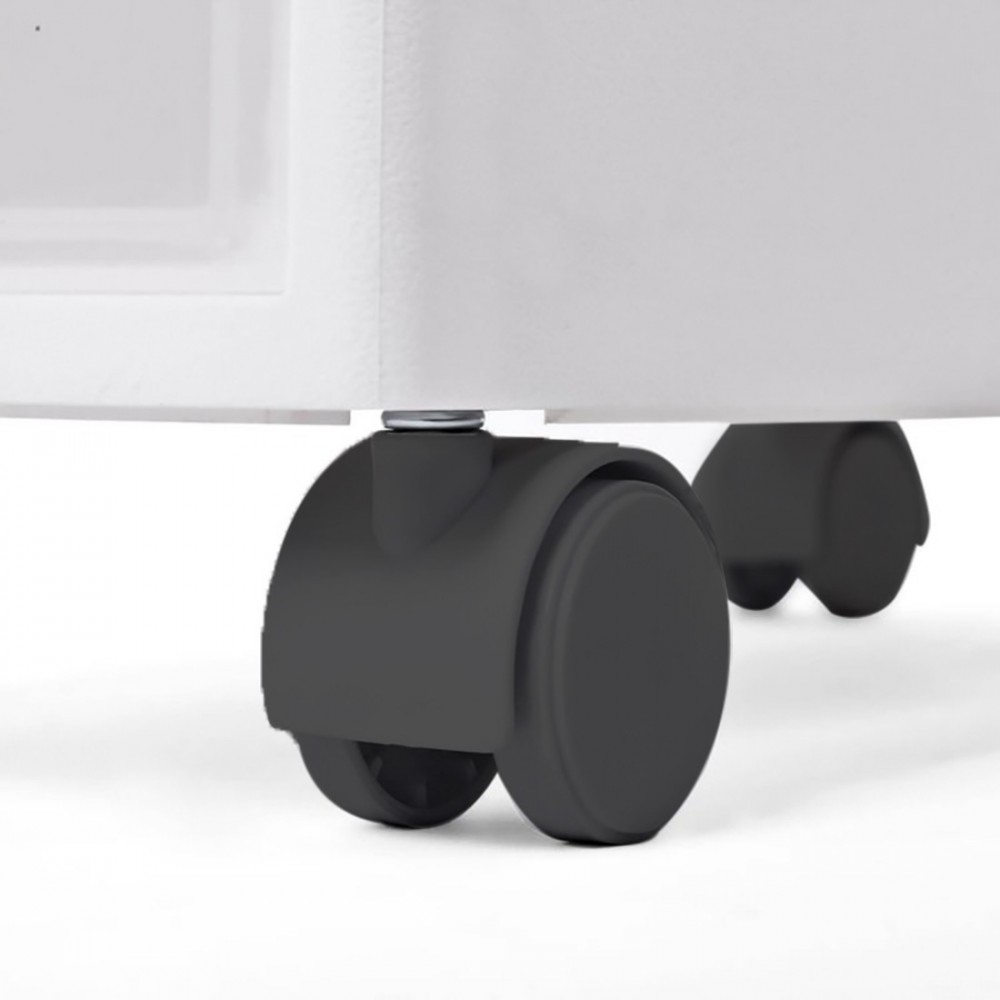 Chariot blanc compact à 4 tiroirs et à usages...