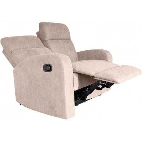Canapé 2 places RECLINER repose-pieds et dossier inclinable 130x77x64H
