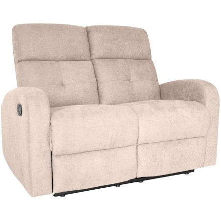 Canapé 2 places RECLINER repose-pieds et dossier inclinable 130x77x64H