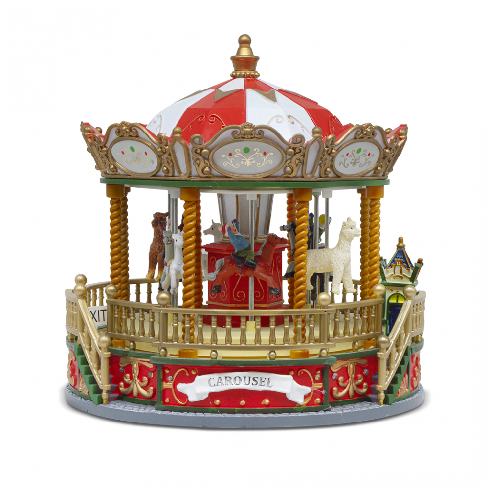 367002 Carrousel de Noël Lumières Sons et Mouvement 23x23x24 cm