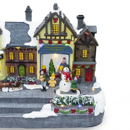 Village de Noël 361016 Carrousel avec Lumières, Sons et Mouvement 38x15x20