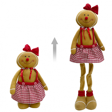Décoration Femme pain d'épice 80cm 301102 Décoration de Noël avec lumières
