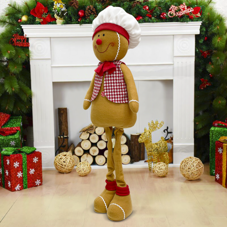 Boule de pain d'épice mâle 80 cm 301102 Décoration de Noël avec lumières