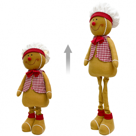 Boule de pain d'épice mâle 60 cm 301103 Décoration de Noël avec lumières