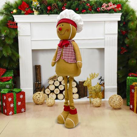 Boule de pain d'épice mâle 60 cm 301103 Décoration de Noël avec lumières