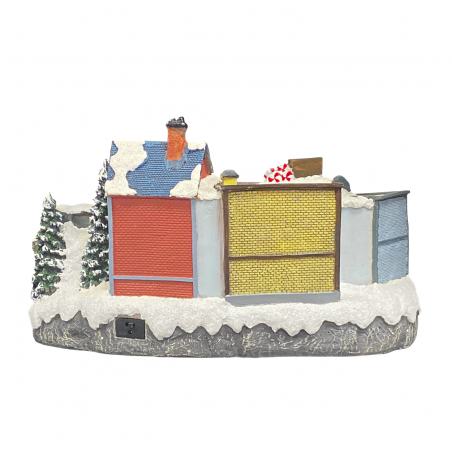Décoration Village de Noël 361046 avec Lumières, Sons et Mouvement 41x30x22 cm