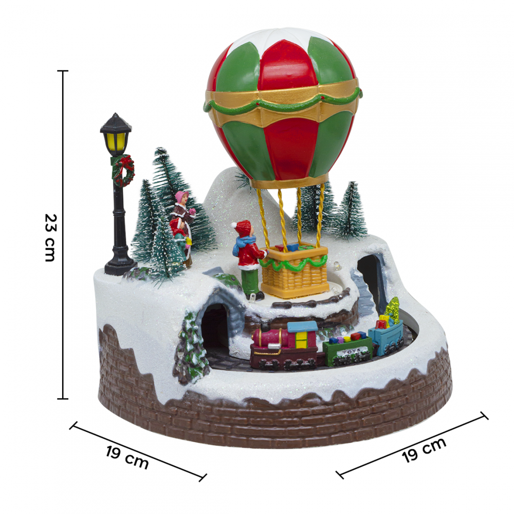 Ballon Village de Noël 19x19x23cm 361055 avec...