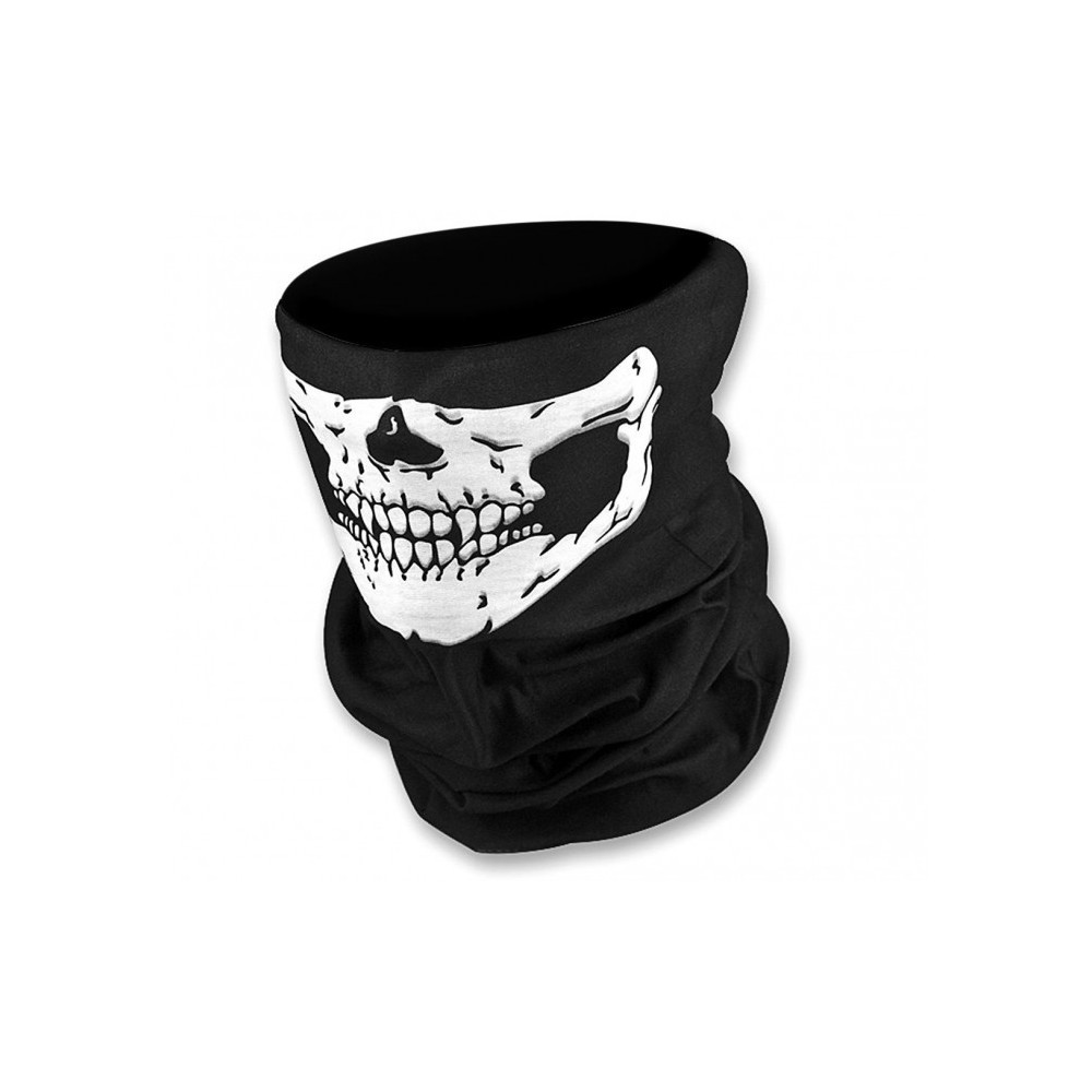 Braga- Passe montagne - écharpe impression mâchoire squelettique - TESCHIO - isolation thermique optimale