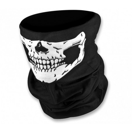 Braga- Passe montagne - écharpe impression mâchoire squelettique - TESCHIO - isolation thermique optimale