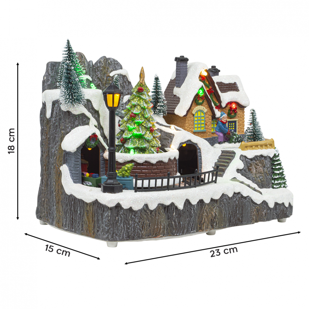 Village de Noël 23x15x18 cm 361073 Décoration...