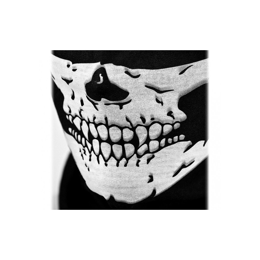 Braga- Passe montagne - écharpe impression mâchoire squelettique - TESCHIO - isolation thermique optimale