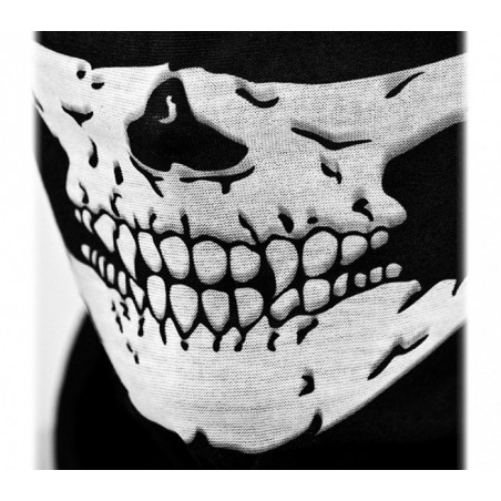 Braga- Passe montagne - écharpe impression mâchoire squelettique - TESCHIO - isolation thermique optimale